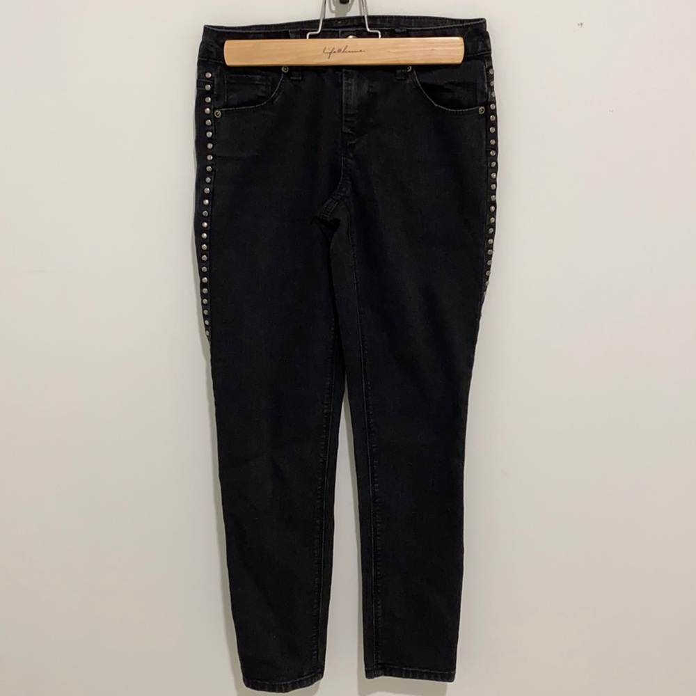 Women’s Studded Black Denim